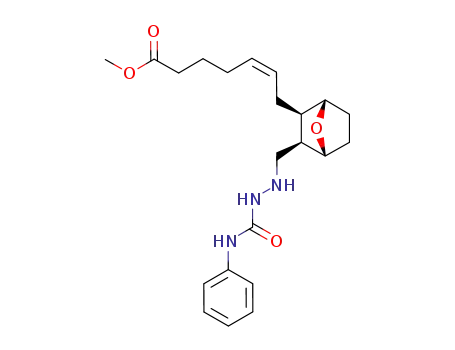methyl <1S-<1α,2α(Z),3α,4α>>-7-<3-<<2-<(phenylamino)carbonyl>hydrazino>methyl>-7-oxabicyclo<2.2.1>hept-2-yl>-5-heptenoate