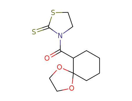 3-<1,4-dioxaspiro<4.5>decane-6-carbonyl>-1,3-thiazolidine-2-thione