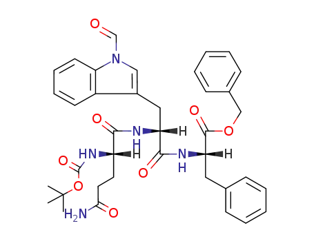N(alpha)-(N(alpha)-(N(alpha)-(tert-butyloxycarbonyl)glutaminyl)-N(1)-formyl-tryptophyl)phenylalanine benzyl ester