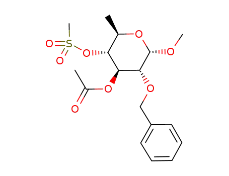 Methyl-3-O-acetyl-2-O-benzyl-6-desoxy-4-O-mesyl-α-D-glucopyranosid