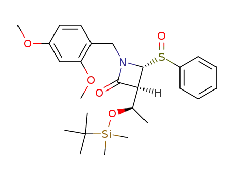 (3S,4R)-3-<(R)-1-<(tert-butyldimethylsilyl)oxy>ethyl>-1-(2,4-dimethoxybenzyl)-4-(phenylsulfinyl)azetidin-2-one