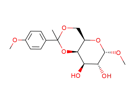 Molecular Structure of 76513-59-2 (methyl 4,6-O-<(4-methoxyphenyl)ethylidene>-α-D-galactopyranoside)