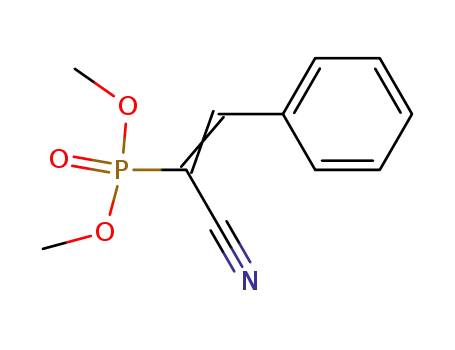 Molecular Structure of 54094-55-2 (Phosphonic acid, (1-cyano-2-phenylethenyl)-, dimethyl ester)