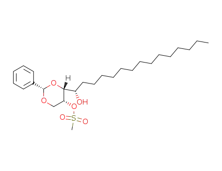 Molecular Structure of 117168-66-8 (1,3-O-benzylidene-2-O-methanesulfonyl-L-xylo-1,2,3,4-octadecanetetrol)
