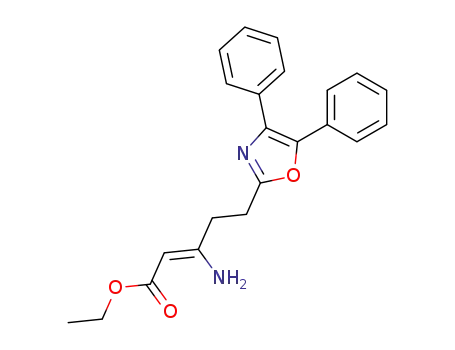 ethyl 5-(4,5-diphenyl-2-oxazolyl)-3-amino-2-pentenoate