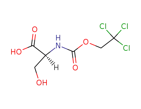 Molecular Structure of 82911-75-9 (L-Serine, N-[(2,2,2-trichloroethoxy)carbonyl]-)