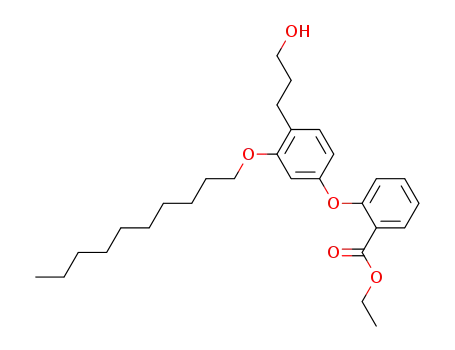 2-<3-(decyloxy)-4-(3-hydroxypropyl)phenoxy>benzoic acid ethyl ester
