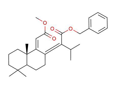 Molecular Structure of 142791-44-4 (13-benzyl 12-methyl 12,13-secototara-8<sup>(14)</sup>,9<sup>(11)</sup>-diene-12,13-dioate)