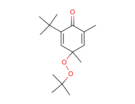Molecular Structure of 136613-00-8 (2-t-butyl-4-t-butylperoxy-4,6-dimethyl-2,5-cyclohexadien-1-one)