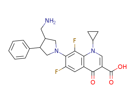3-QUINOLINECARBOXYLIC ACID,7-(3-(AMINOMETHYL)-4-PHENYL-1-PYRROLIDINYL)-1-CYCLOPROPYL- 6,8-DIFLUORO-1,4-DIHYDRO-4-OXO-