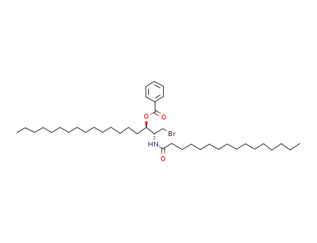 Molecular Structure of 117112-65-9 ((2S,3R)-3-O-benzoyl-4,5-dihydro-1-deoxyceramide-1-bromide)
