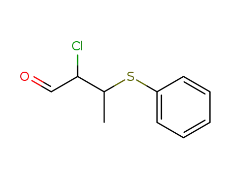 Molecular Structure of 90083-82-2 (Butanal, 2-chloro-3-(phenylthio)-)