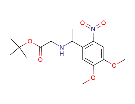 tert-butyl <N-<1-(4',5'-dimethoxy-2'-nitrophenyl)ethyl>amino>ethanoate