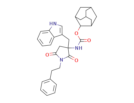 tricyclo<3.3.1.1>dec-2-yl-(+/-)-<3-(1H-indol-3-ylmethyl)-2,5-dioxo-1-(2-phenylethyl)-3-pyrrolidinyl>carbamate