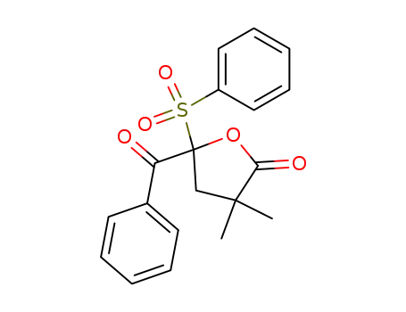 2(3H)-Furanone, 5-benzoyldihydro-3,3-dimethyl-5-(phenylsulfonyl)-