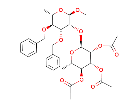 methyl 3,4-di-O-benzyl-2-O-(2,3,4-tri-O-acetyl-α-L-rhamnopyranosyl)-α-L-rhamnopyranoside