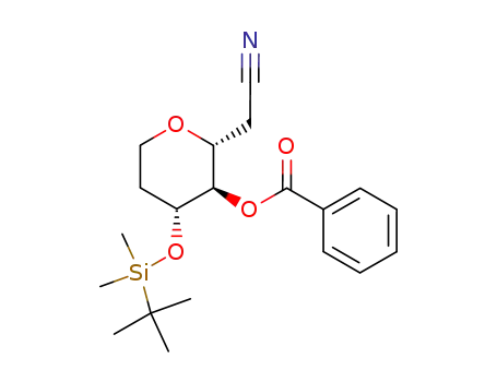 (-)-(2R,3R,4R)-4-(t-Butyldimethylsiloxy)-2-(cyanomethyl)-tetrahydropyran-3-yl Benzoate