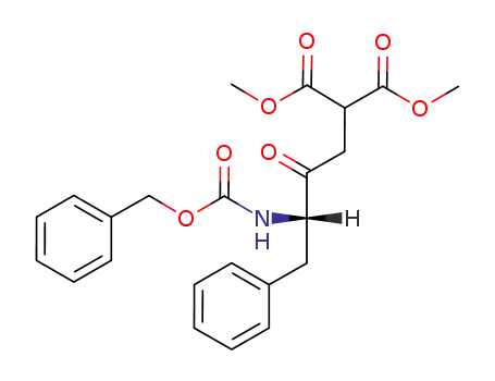 Propanedioic acid,
[2-oxo-4-phenyl-3-[[(phenylmethoxy)carbonyl]amino]butyl]-, dimethyl
ester, (S)-