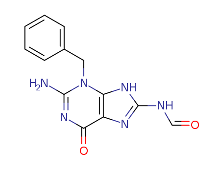 Formamide,  N-[2-amino-6,7-dihydro-6-oxo-3-(phenylmethyl)-3H-purin-8-yl]-