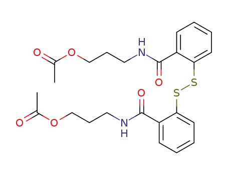 Molecular Structure of 88848-48-0 (disulfanediylbis(benzene-2,1-diylcarbonyliminopropane-3,1-diyl) diacetate)