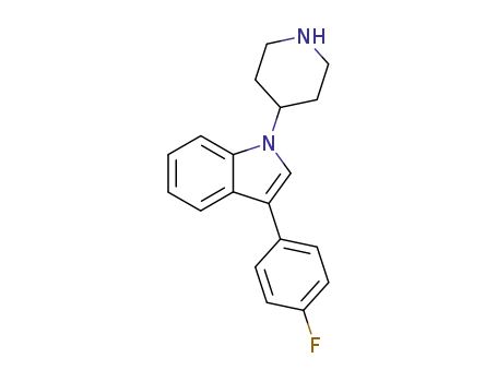 1H-Indole, 3-(4-fluorophenyl)-1-(4-piperidinyl)-