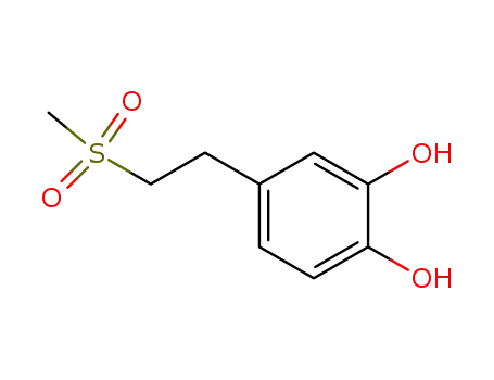 Molecular Structure of 104693-05-2 (1,2-Benzenediol, 4-[2-(methylsulfonyl)ethyl]-)