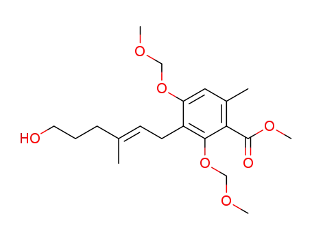 methyl (E)-3,4-di(methoxymethoxy)-6-methyl-3<(3-methyl-6-ol)-2-hexenyl>-benzoate