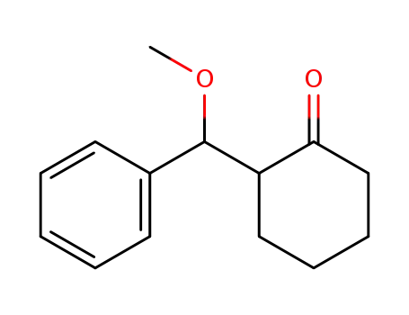 Molecular Structure of 74209-73-7 (Cyclohexanone, 2-[(R)-methoxyphenylmethyl]-, (2R)-rel-)