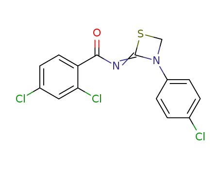 Benzamide,
2,4-dichloro-N-[3-(4-chlorophenyl)-1,3-thiazetidin-2-ylidene]-