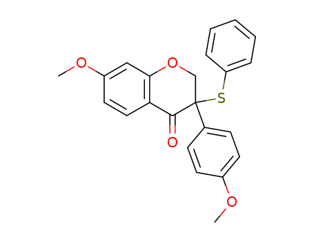 7-methoxy-3-(4-methoxyphenyl)-3-phenylthio-2,3-dihydro-(4H)-benzopyran-4-one