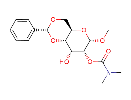 methyl 4,6-O-benzylidene-2-O-(N,N-dimethylcarbamoyl)-α-D-alloside