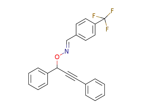 (E)-4-(trifluoromethyl)benzaldehyde O-[1,3-diphenylprop-2-yn-1-yl]oxime