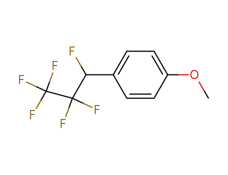 Molecular Structure of 131510-39-9 (Benzene, 1-(1,2,2,3,3,3-hexafluoropropyl)-4-methoxy-)