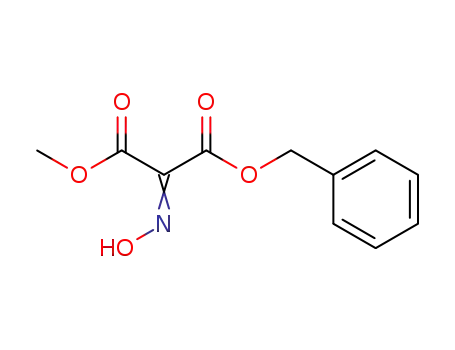 Molecular Structure of 118283-56-0 (2-[(Z)-Hydroxyimino]-malonic acid benzyl ester methyl ester)