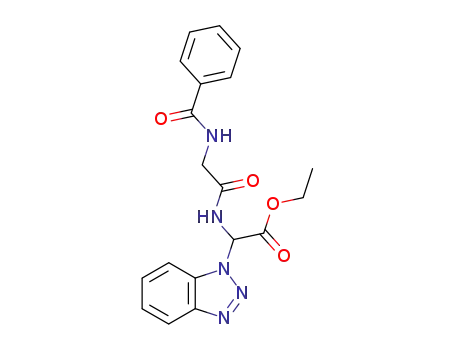 Benzotriazol-1-yl-(2-benzoylamino-acetylamino)-acetic acid ethyl ester