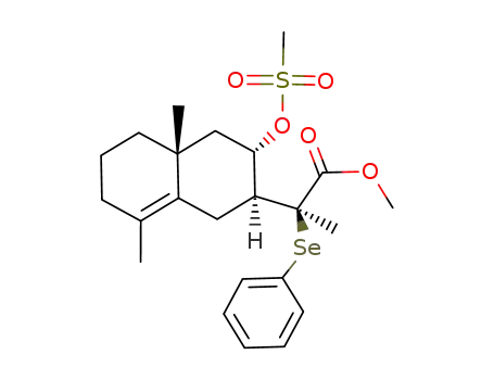 methyl (11S)-8α-mesyloxy-11-phenylseleno-7αH-eudesm-4-en-12-oate