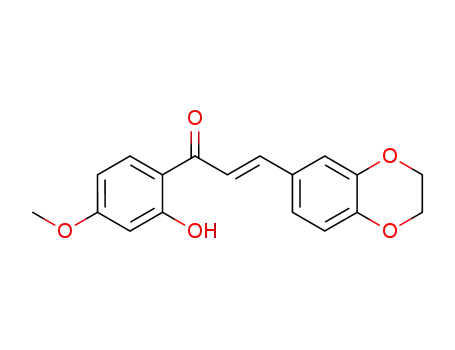 Molecular Structure of 96755-05-4 (1-(2-hydroxy-4-methoxyphenyl)-3-(6-benzodioxan-1,4-yl)propenone)