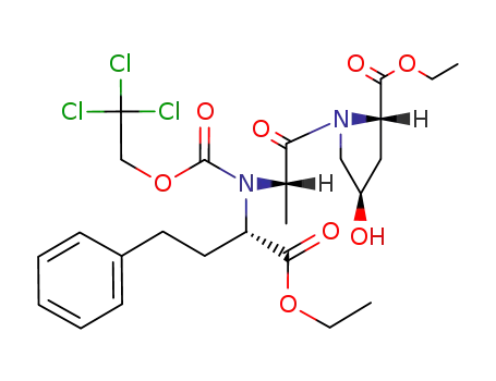 N-<N'-<(1S)-1-(ethoxycarbonyl)-3-phenylpropyl>-N'-<(2,2,2-trichloroethoxy)carbonyl>-L-alanyl>-L-4-hydroxyproline ethyl ester