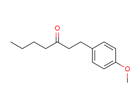 Molecular Structure of 90831-81-5 (3-Heptanone, 1-(4-methoxyphenyl)-)