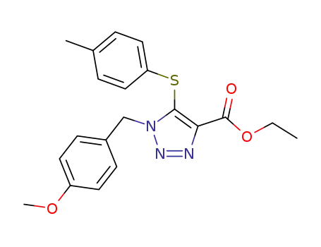 1-(4-Methoxy-benzyl)-5-p-tolylsulfanyl-1H-[1,2,3]triazole-4-carboxylic acid ethyl ester