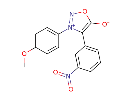 Molecular Structure of 1448157-88-7 (3-(4-methoxyphenyl)-4-(3-nitrophenyl)sydnone)
