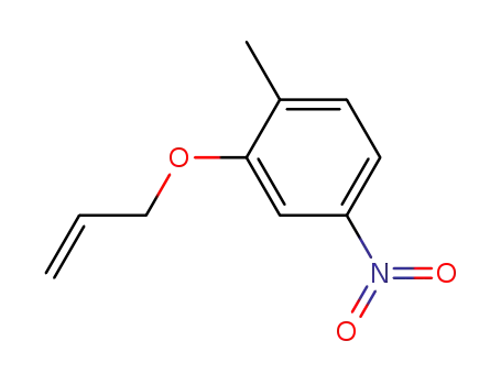 Molecular Structure of 124317-01-7 (Benzene, 1-methyl-4-nitro-2-(2-propenyloxy)-)