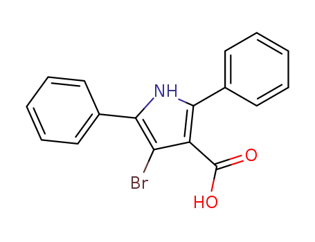 Molecular Structure of 130850-62-3 (4-Bromo-2,5-diphenyl-1H-pyrrole-3-carboxylic acid)