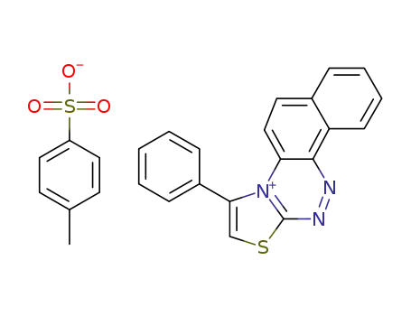 9-phenylnaphtho[2,1-e]thiazolo[2,3-c][1,2,4]triazin-4-ium tosylate