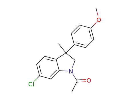 Molecular Structure of 1640122-69-5 (N-acetyl-3-(4-methoxyphenyl)-3-methyl-6-chloroindoline)