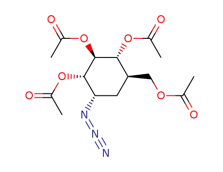 (1S,2S,3R,4R,6S)-4-(acetoxymethyl)-6-azidocyclohexane-1,2,3-triyl triacetate