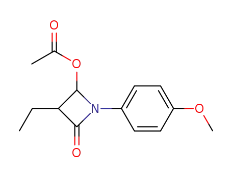 1-p-anisyl-3-ethyl-4-acetoxy-2-azetidinone