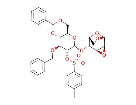 1,6:2,3-dianhydro-4-O-(3-O-benzyl-4,6-O-benzylidene-2-O-tosyl-α-D-glucopyranosyl)-β-D-mannopyranose