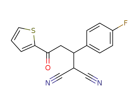 3-(4-fluorophenyl-3-oxo-1-(2-thienyl)propyl)propanedinitrile
