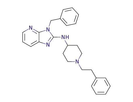Molecular Structure of 73735-12-3 (3H-Imidazo[4,5-b]pyridin-2-amine,
N-[1-(2-phenylethyl)-4-piperidinyl]-3-(phenylmethyl)-)
